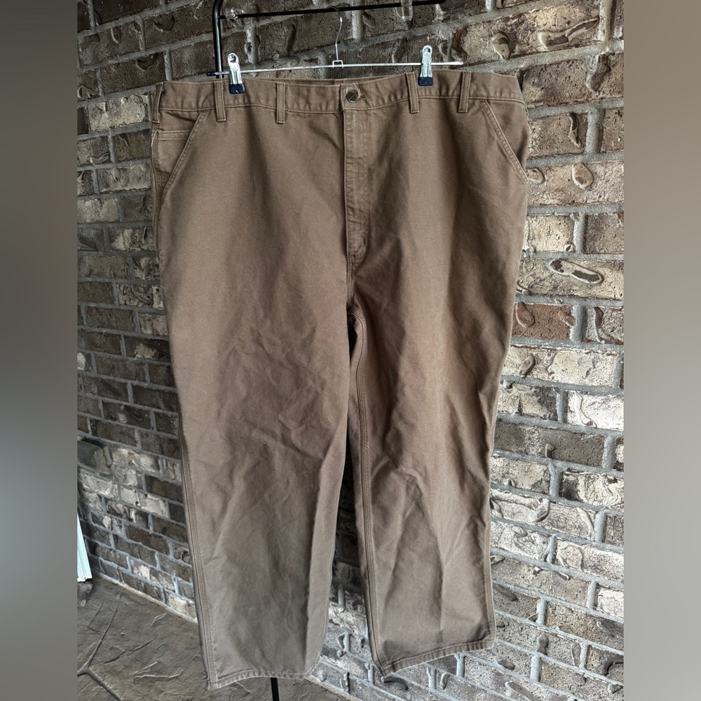 Carhartt RN#14806 Cargo Work Utility Carpenter Pants 50x32 Brown Loose Orig Fit